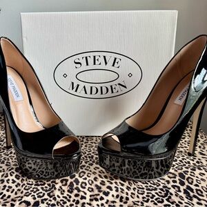Steve Madden Black Patent Leather Heels